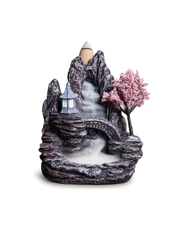 Cherry Blossom Bridge — Backflow Incense Waterfall